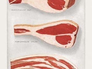 Beef: Porterhouse and Chuck - Art Print