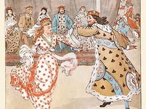 Happily the King Danced with the Queen of Hearts by Randolph Caldecott - Art Print
