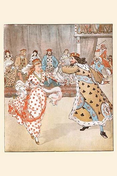 Happily the King Danced with the Queen of Hearts by Randolph Caldecott - Art Print