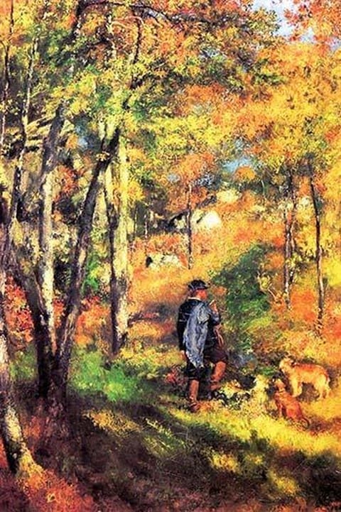 Jules le Coeur and his dogs by Pierre-August Renoir - Art Print