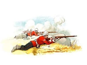 Firing Practice by Richard Simkin - Art Print