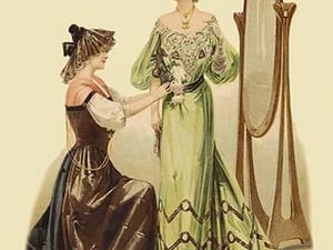Adjusting the Gown - Art Print