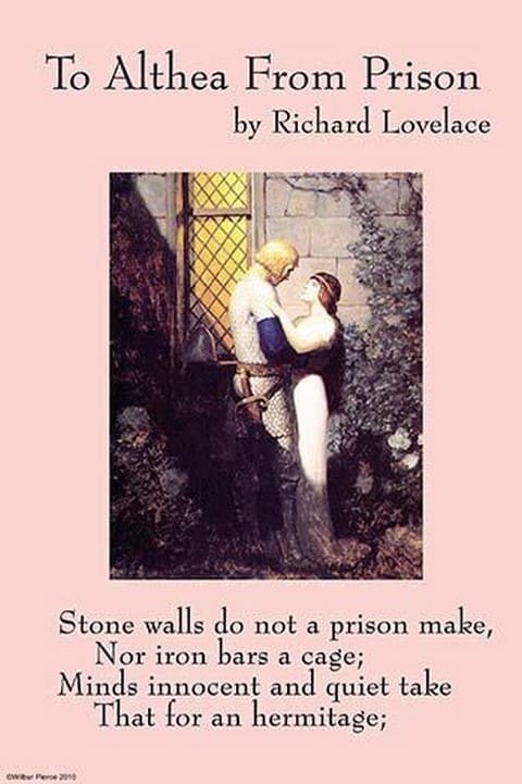 To Althea from Prison by Richard Lovelace - Art Print