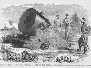 13' Mortar with 7 Gunners by Frank Leslie - Art Print