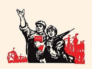 The Jack-hammer Crew by Chinese Government - Art Print