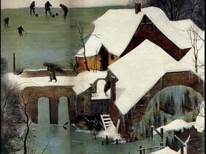 Hunters in the Snow - Detail - by Pieter the Elder Brueghel #6 - Art Print
