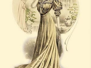 Le Grandes Modes de Paris: Golden Gown - Art Print
