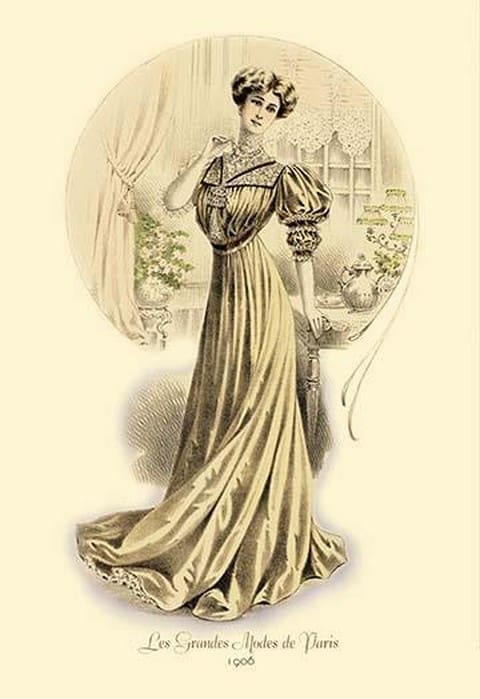 Le Grandes Modes de Paris: Golden Gown - Art Print