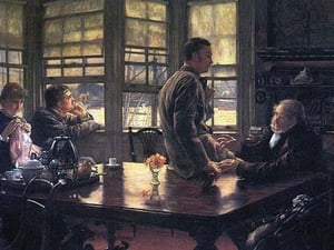 The Prodigal Son in Modern Life- The farewell by James Tissot - Art Print