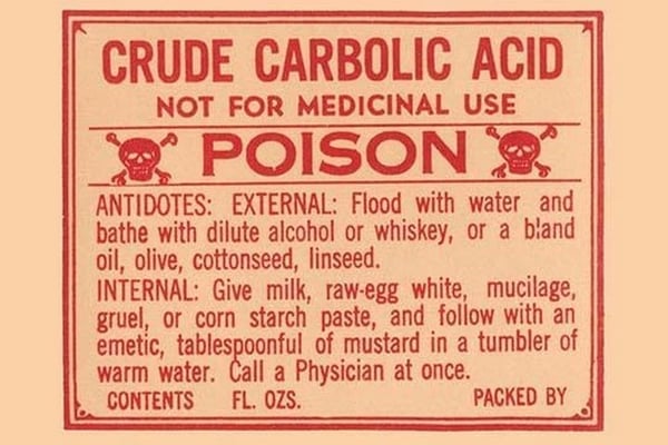 Crude Carbolic Acid - Not For Medicinal Use - Poison - Art Print