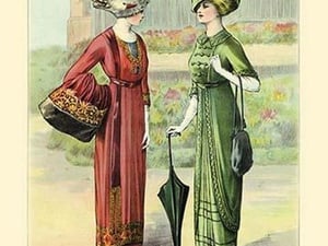 L'Art de la Mode: Chic French Frocks in Satin Cloth and Chiffon Taffeta - Art Print