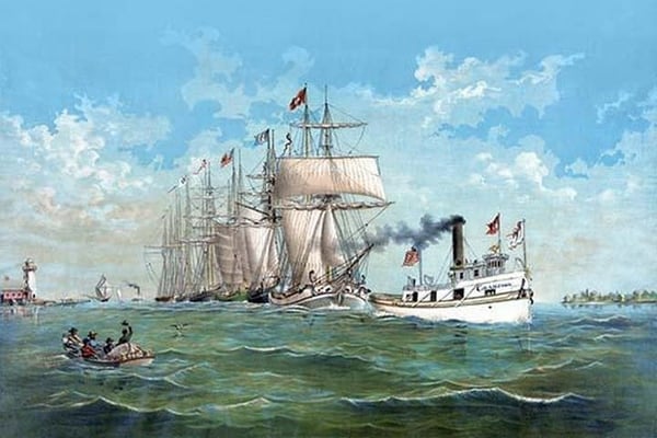 Addison Shipwrights - Fishing Fleet by W.J. Morgan & Co. - Art Print
