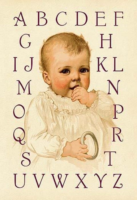 Sugar-bee's Alphabet by Ida Waugh - Art Print