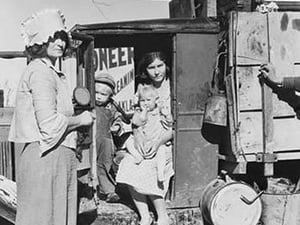 Looking for Work in the Pea Fields by Dorothea Lange - Art Print