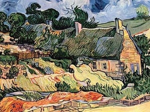 Shelters in Cordeville by Van Gogh by Vincent van Gogh - Art Print