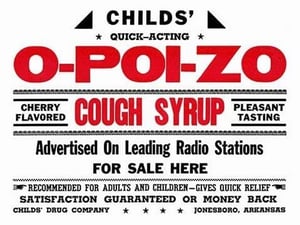 Child's Quick Acting O-Poi-Zo Cough Syrup - Art Print