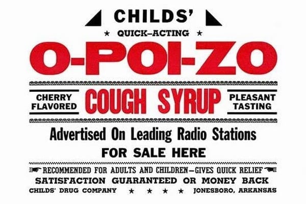 Child's Quick Acting O-Poi-Zo Cough Syrup - Art Print