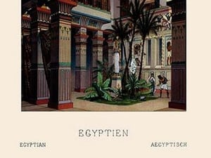 An Egyptian Courtyard by Auguste Racinet - Art Print
