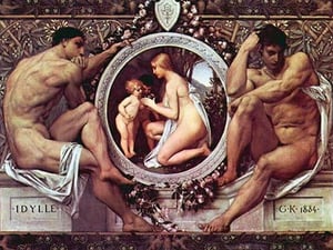 Idyll by Gustav Klimt - Art Print