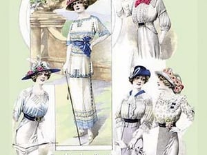 Album Blouses Nouvelles: Ladies in Flowered Hats by Atelier Bachroitz - Art Print