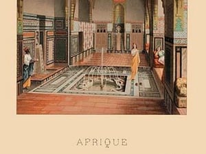 A Middle Eastern Interior by Auguste Racinet - Art Print