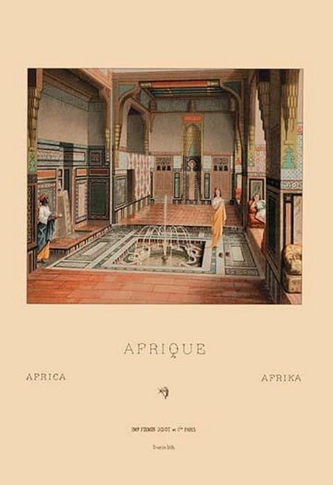 A Middle Eastern Interior by Auguste Racinet - Art Print