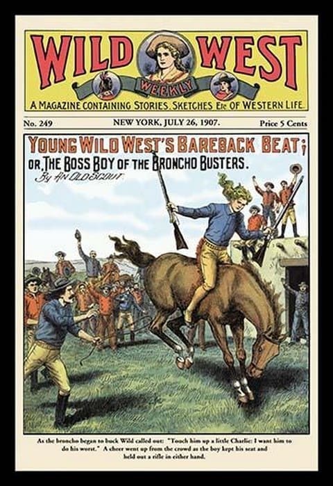 Wild West Weekly: Young Wild West's Bareback Beat - Art Print