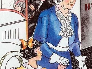 Aiding the Elderly by Julia Letheld Hahn - Art Print