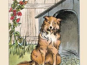 Old Prince and His Dog House by Frances Beem - Art Print