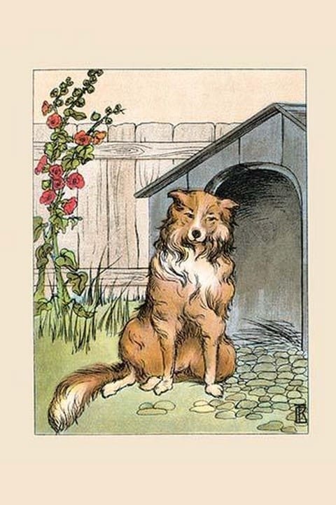 Old Prince and His Dog House by Frances Beem - Art Print