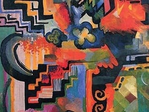 Colored composition (Homage Sebastian Johann Bach) by August Macke - Art Print