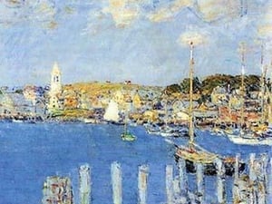 Port of Gloucester Island by Frederick Childe Hassam - Art Print