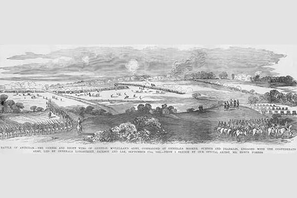 Battle of Antietam - Sharpsburg by Frank Leslie - Art Print