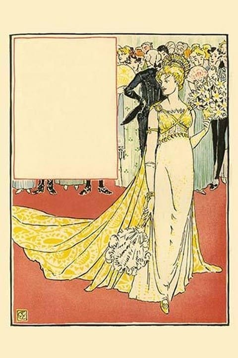 The Twelfth Day was Richly adorned in a Tiffany Gown by Walter Crane - Art Print