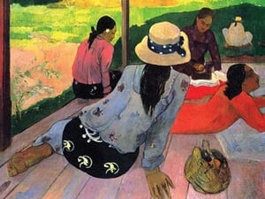 Afternoon Quiet Hour by Paul Gauguin - Art Print