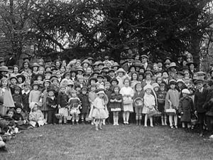 Easter Egg Rolling Children Pose on the White House Lawn - Art Print
