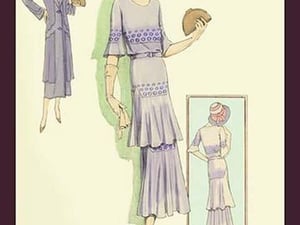 Springtime Dress in Lavender by Atelier Bachroitz - Art Print