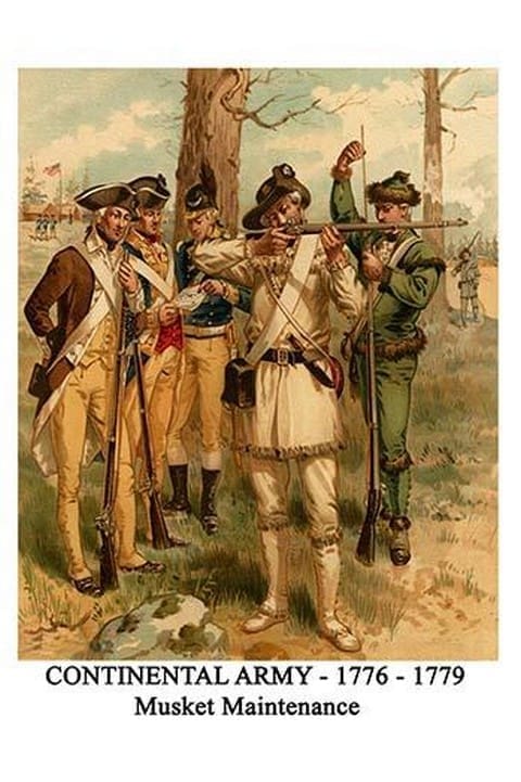 Continental Army - 1776 - 1779 - Musket Maintenance By Henry Alexander Ogden - Art Print