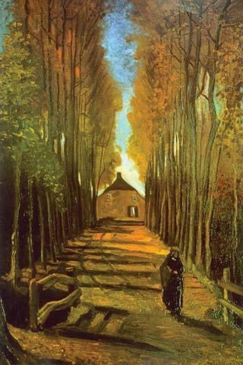 Avenue of Poplars in Autumn by Vincent van Gogh - Art Print