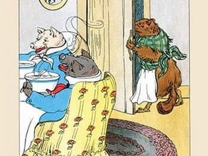 Pigs at a Meal by Frances Beem - Art Print
