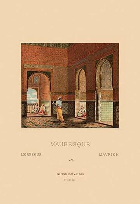 A Mauresque Interior by Auguste Racinet - Art Print