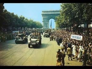 Crowds of French Patriots Line the Champ Elysess by Jack Downey - Art Print