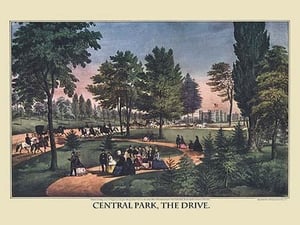Central Park; The Drive by Nathaniel Currier - Art Print