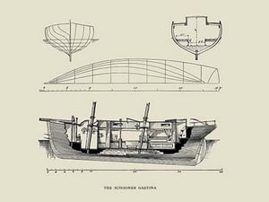 Schooner Gaetina by Charles P. Kunhardt - Art Print