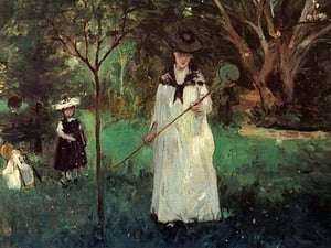 Butterfly hunting by Berthe Morisot - Art Print