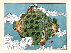 Piggy Joe's Big Big World by Luxor Price - Art Print