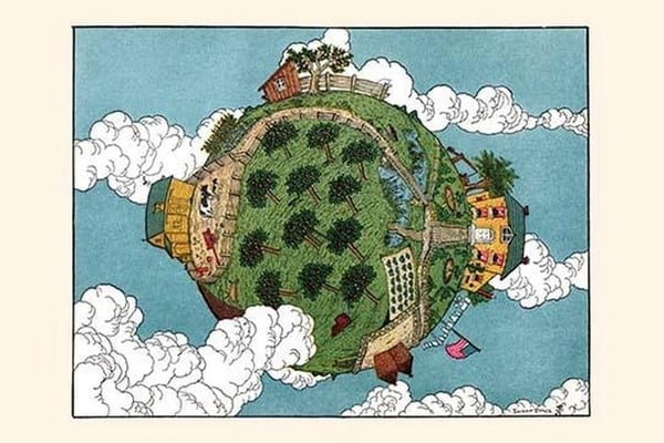 Piggy Joe's Big Big World by Luxor Price - Art Print