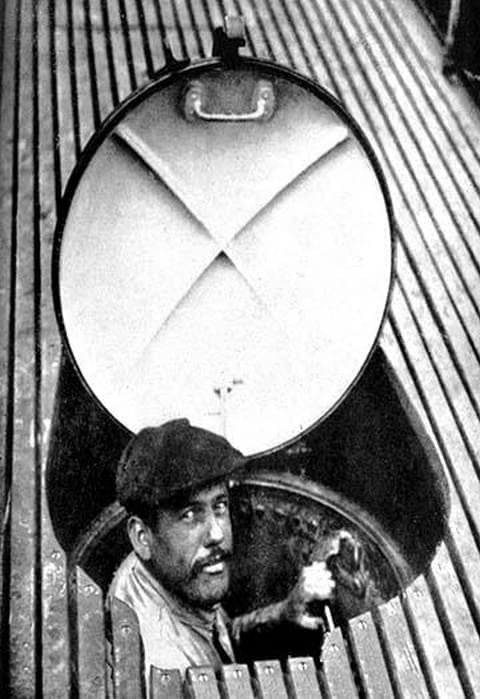 Aboard a French Submarine by Underwood and Underwood - Art Print