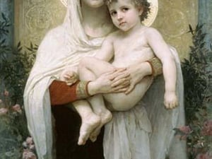 Madonna of the Roses by William Bouguereau - Art Print