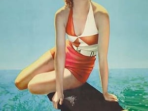Kathy at the Pool - Art Print